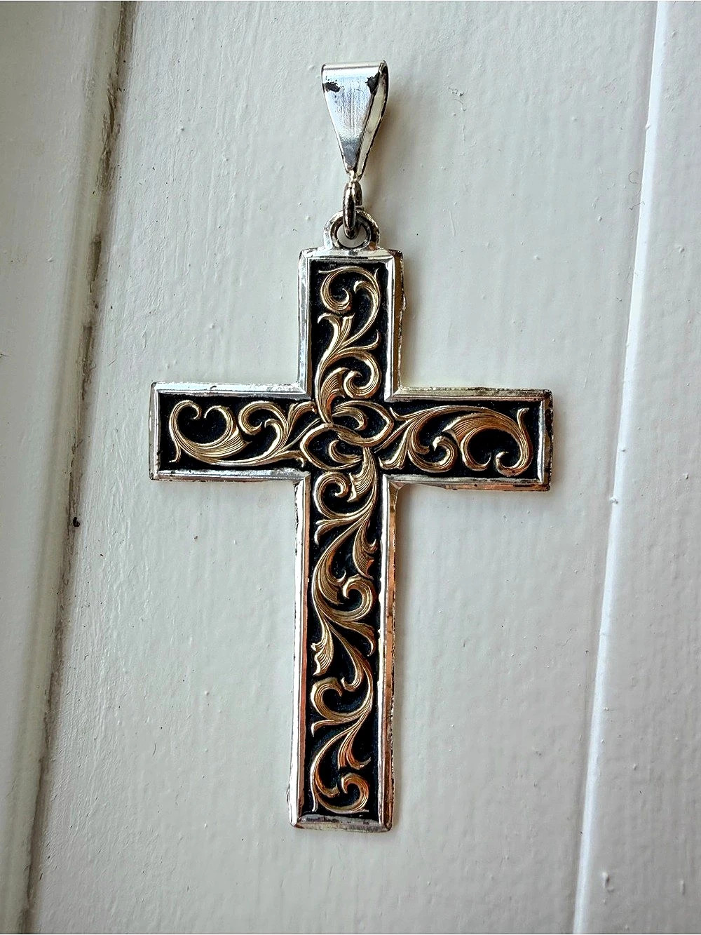 Montana Silversmiths Cross Pendant Silver & Gold